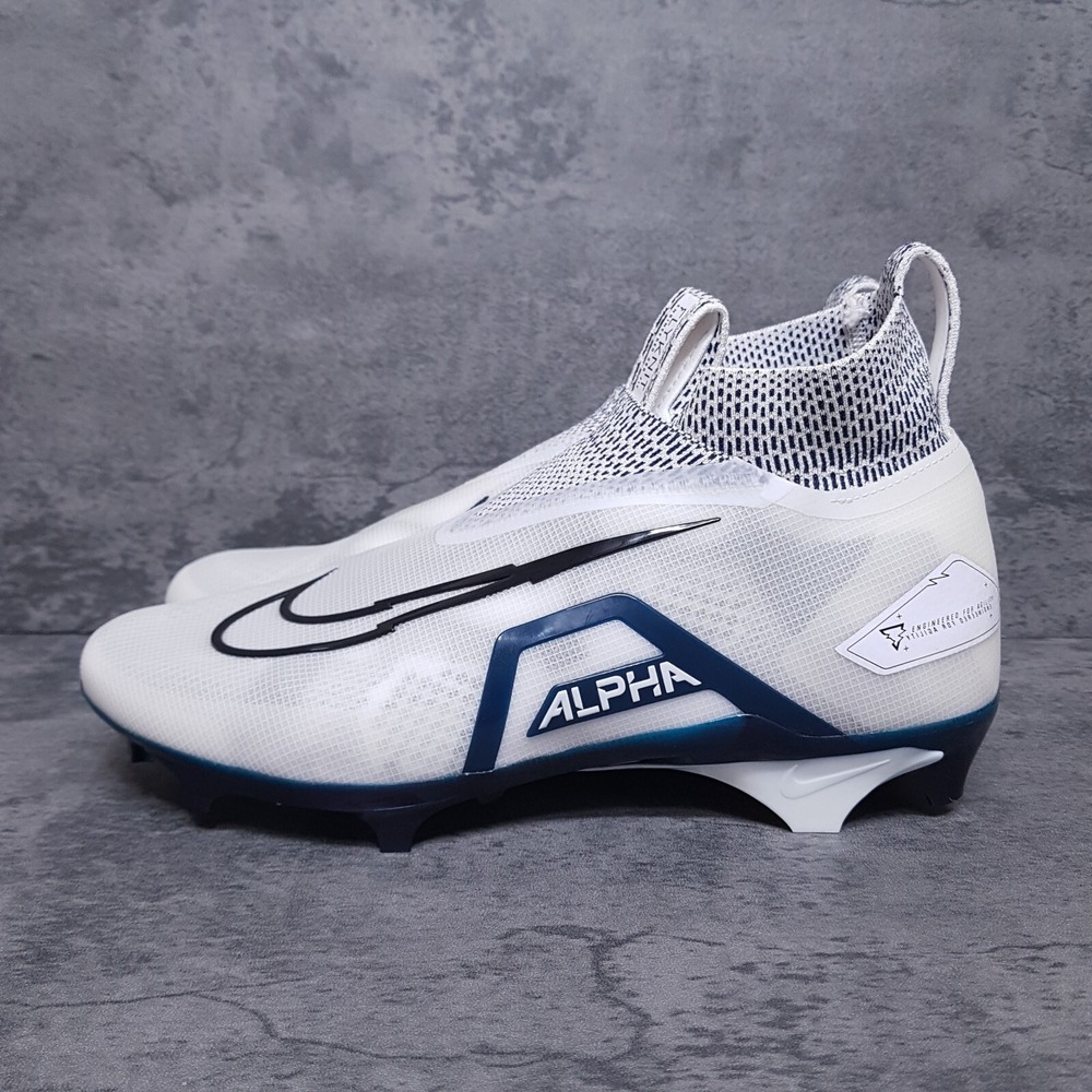 NIKE Alpha Menace‎ Elite 3 Football Cleats Mens 11.5 White Black College Navy
